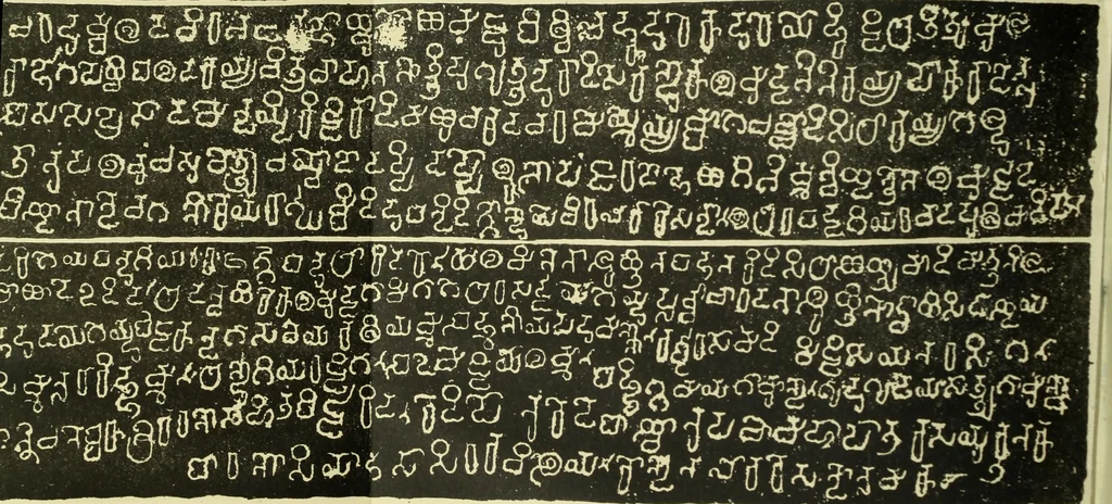 An illustration from Epigraphia carnatica. By B. Lewis Rice, Director of Archaeological Researches in Mysore, 1894, leaf 48