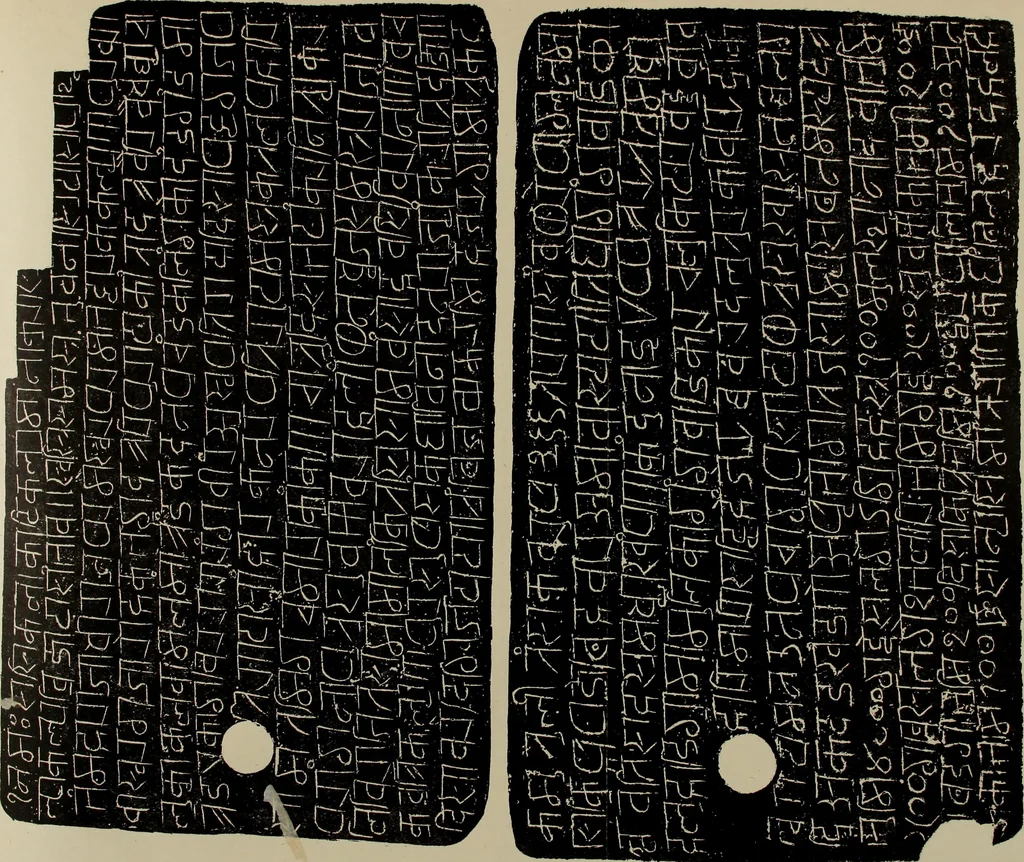 An illustration from Epigraphia carnatica. By B. Lewis Rice, Director of Archaeological Researches in Mysore, 1894, leaf 554