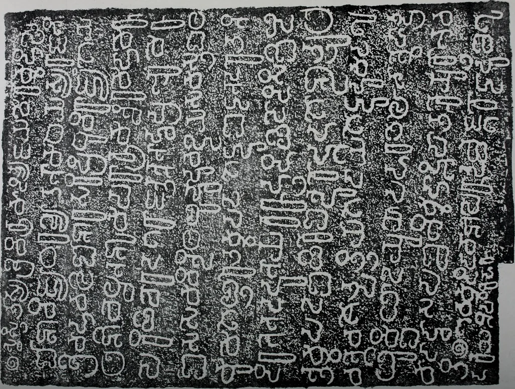 An illustration from Epigraphia carnatica. By B. Lewis Rice, Director of Archaeological Researches in Mysore, 1894, leaf 736