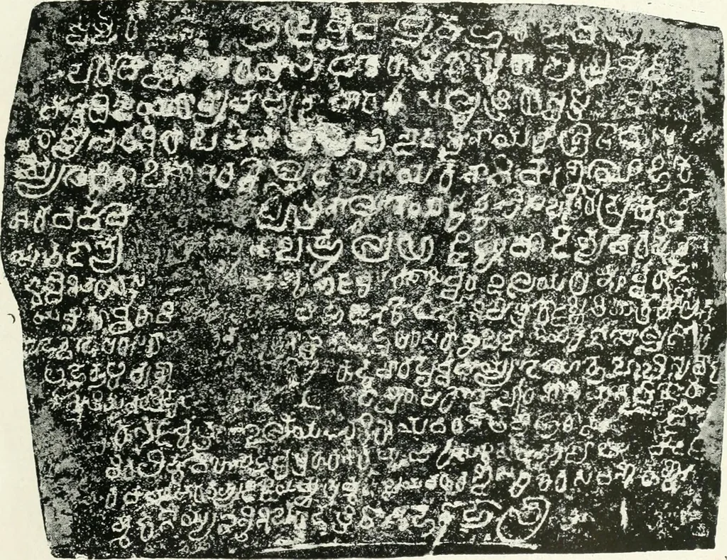 An illustration from Epigraphia carnatica. By B. Lewis Rice, Director of Archaeological Researches in Mysore, 1894, leaf 220