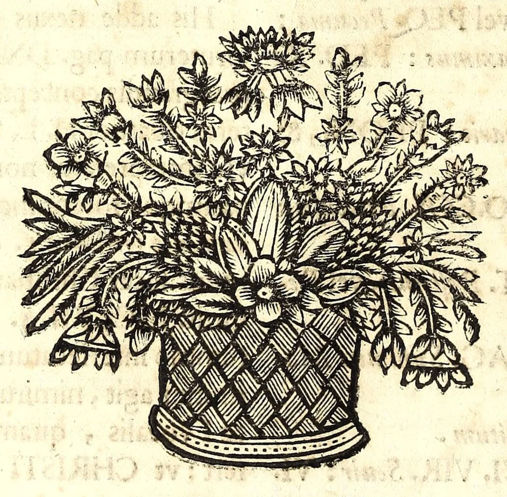 An illustration from Epigraphica, siue, Elogia inscriptionesque quoduis genus pangendi ratio : vbi de inscribendis tabulis, symbolis, clypeis, trophaeis, donarijs, obeliscis, aris, tumulis, musaeis, hortis, villis, fontibus, et si qua sunt alia huiusmodi monumenta, facili methodo dissertatur : subiectisque exemplis antiquis, ac recentibus : nonnullis etiam ex vtrisque nondum vilgatis praecepta dilucidantur, 1660, leaf 450