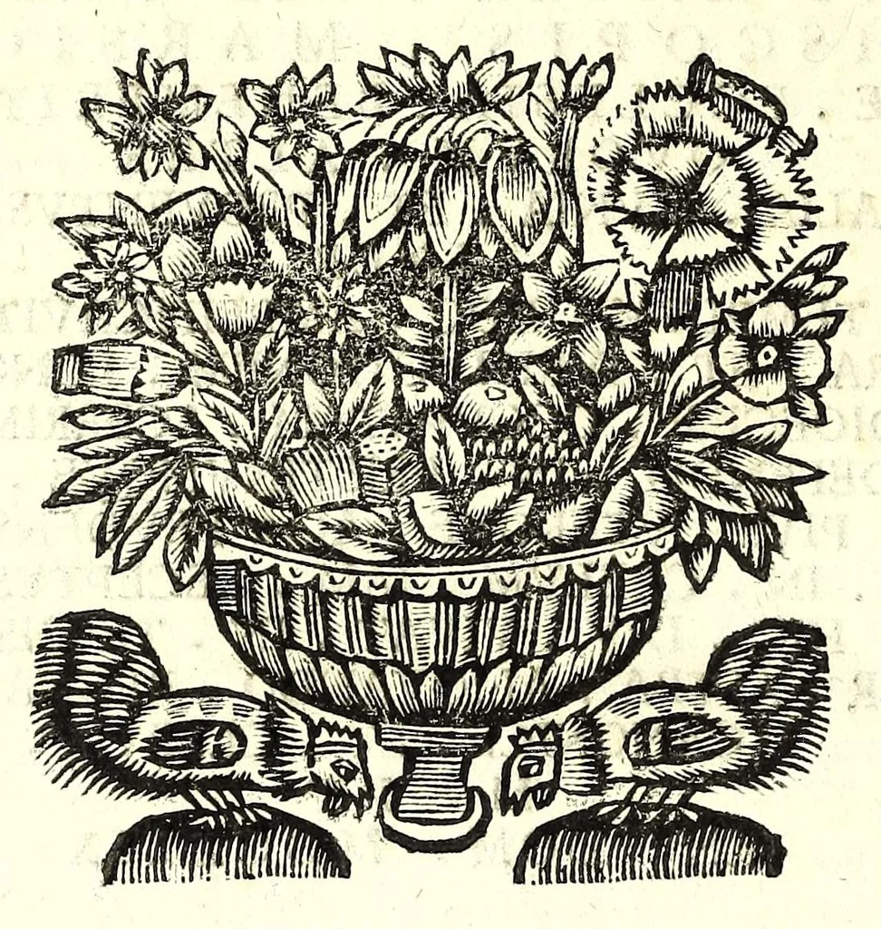 An illustration from Epigraphica, siue, Elogia inscriptionesque quoduis genus pangendi ratio : vbi de inscribendis tabulis, symbolis, clypeis, trophaeis, donarijs, obeliscis, aris, tumulis, musaeis, hortis, villis, fontibus, et si qua sunt alia huiusmodi monumenta, facili methodo dissertatur : subiectisque exemplis antiquis, ac recentibus : nonnullis etiam ex vtrisque nondum vilgatis praecepta dilucidantur, 1660, leaf 546