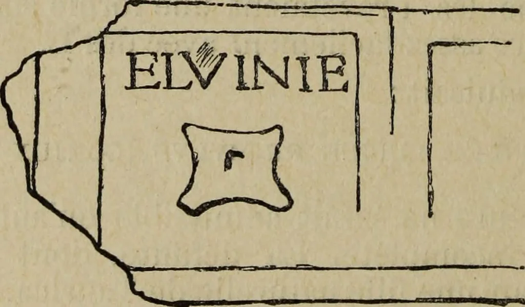 An illustration from Epigraphie romaine du Poitou & de la Saintonge, 1888, leaf 324