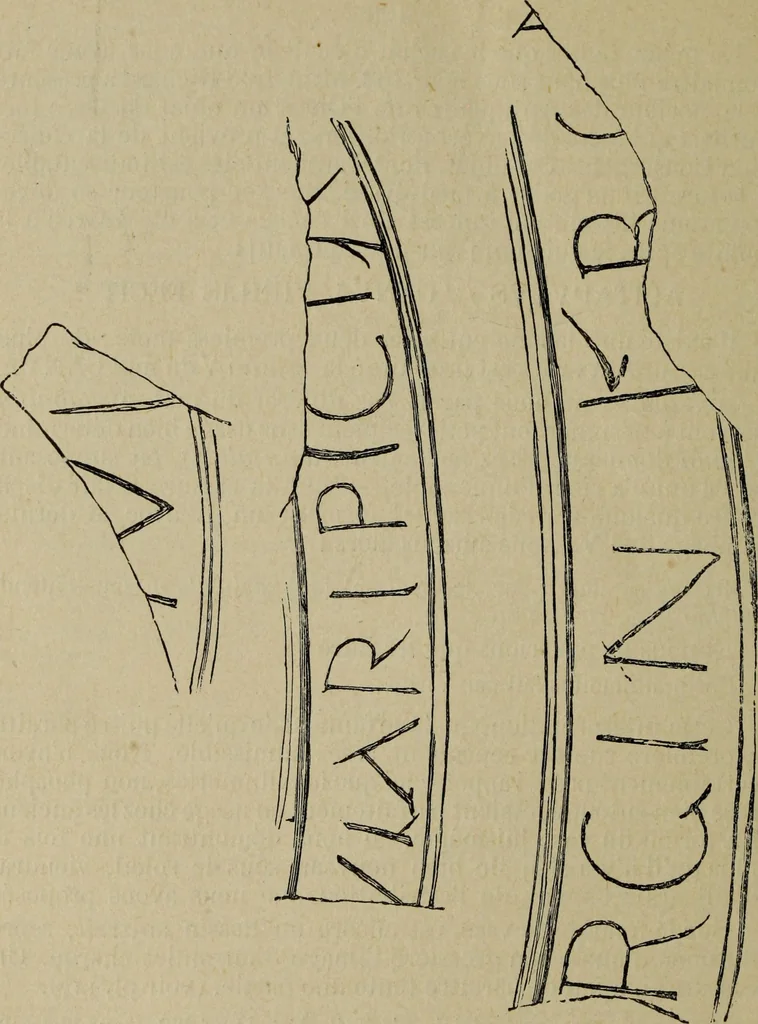 An illustration from Epigraphie romaine du Poitou & de la Saintonge, 1888, leaf 358