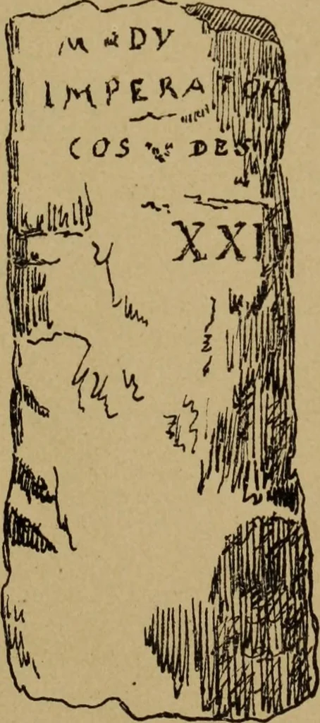 An illustration from Epigraphie romaine du Poitou & de la Saintonge, 1888, leaf 421