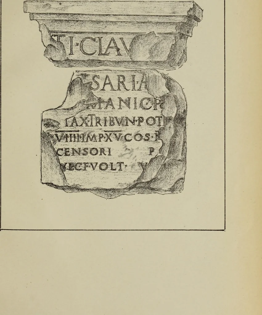 An illustration from Epigraphie romaine du Poitou & de la Saintonge, 1888, leaf 431