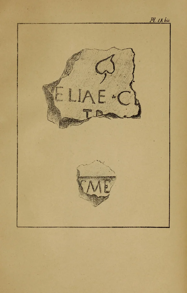 An illustration from Epigraphie romaine du Poitou & de la Saintonge, 1888, leaf 443