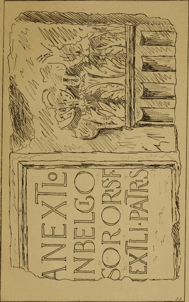An illustration from Epigraphie romaine du Poitou & de la Saintonge, 1888, leaf 453