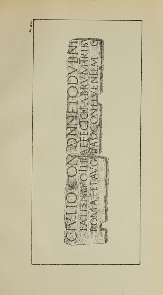 An illustration from Epigraphie romaine du Poitou & de la Saintonge, 1888, leaf 467