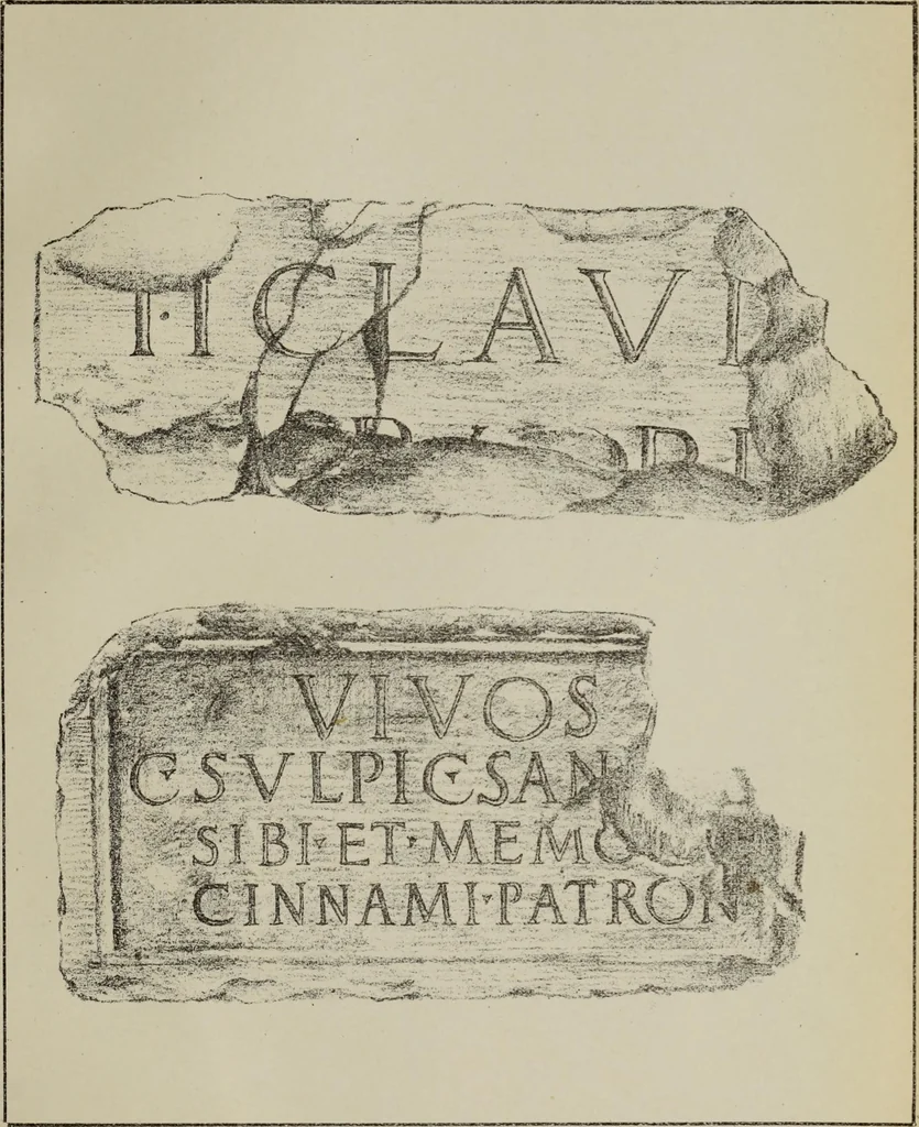 An illustration from Epigraphie romaine du Poitou & de la Saintonge, 1888, leaf 475