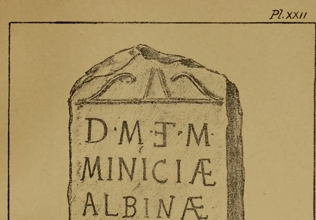An illustration from Epigraphie romaine du Poitou & de la Saintonge, 1888, leaf 485