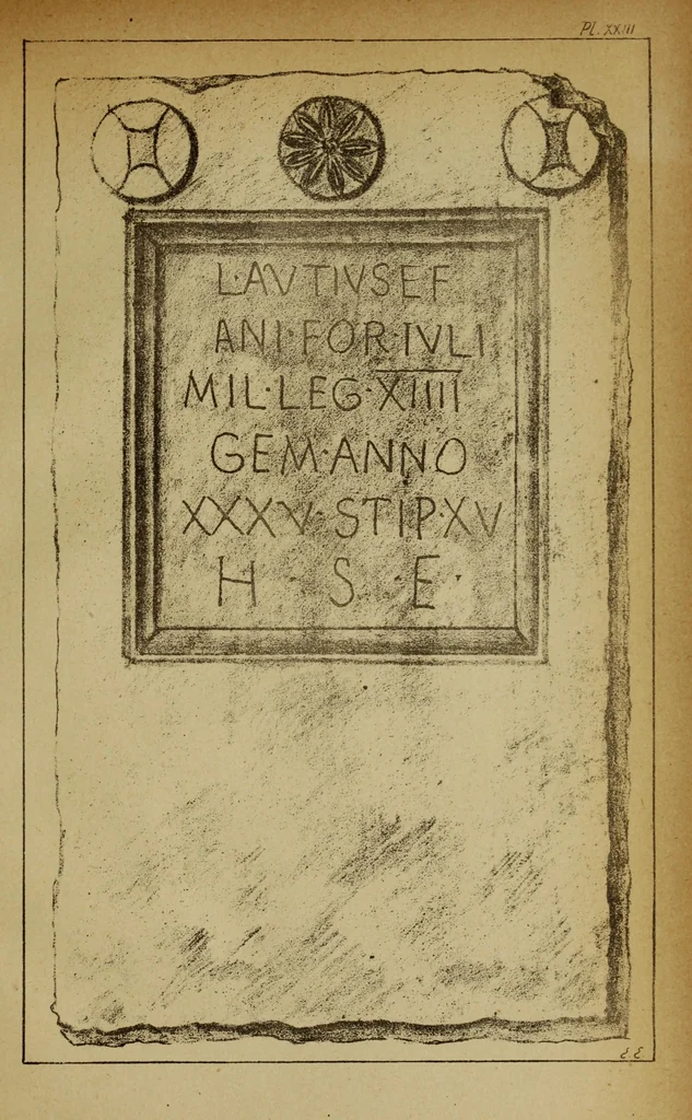 An illustration from Epigraphie romaine du Poitou & de la Saintonge, 1888, leaf 487