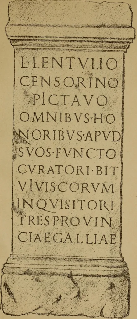 An illustration from Epigraphie romaine du Poitou & de la Saintonge, 1888, leaf 497