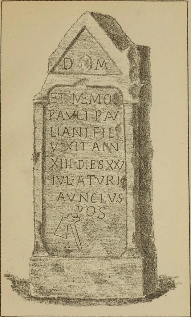 An illustration from Epigraphie romaine du Poitou & de la Saintonge, 1888, leaf 499