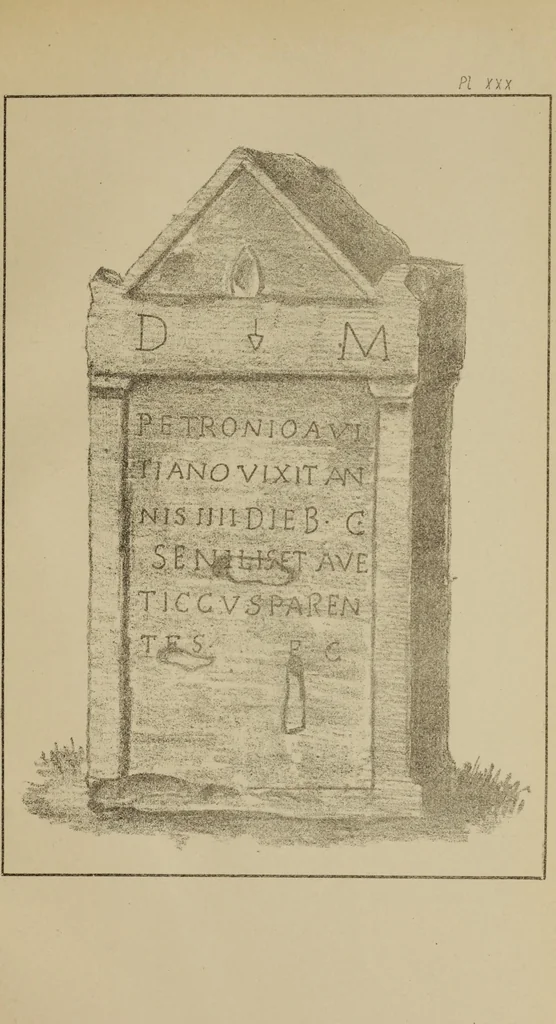 An illustration from Epigraphie romaine du Poitou & de la Saintonge, 1888, leaf 501