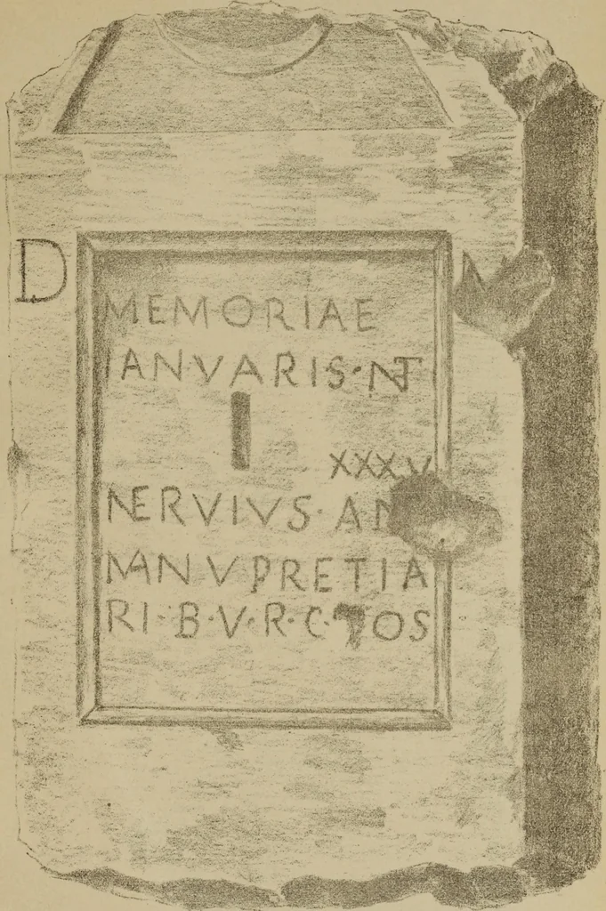 An illustration from Epigraphie romaine du Poitou & de la Saintonge, 1888, leaf 505