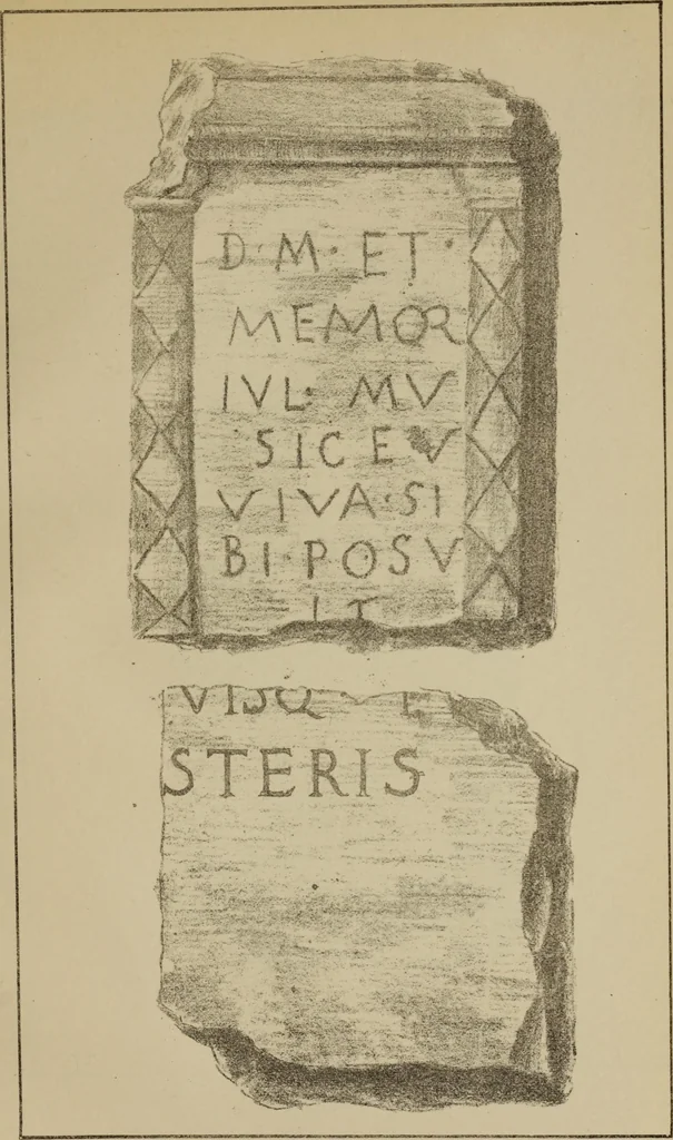 An illustration from Epigraphie romaine du Poitou & de la Saintonge, 1888, leaf 507
