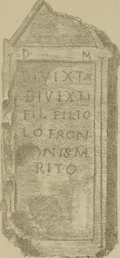 An illustration from Epigraphie romaine du Poitou & de la Saintonge, 1888, leaf 509