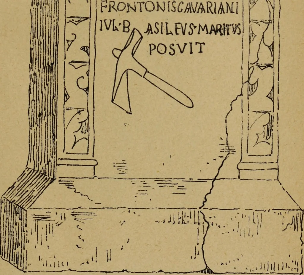 An illustration from Epigraphie romaine du Poitou & de la Saintonge, 1888, leaf 527