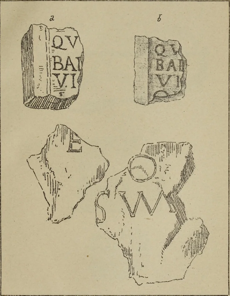 An illustration from Epigraphie romaine du Poitou & de la Saintonge, 1888, leaf 535