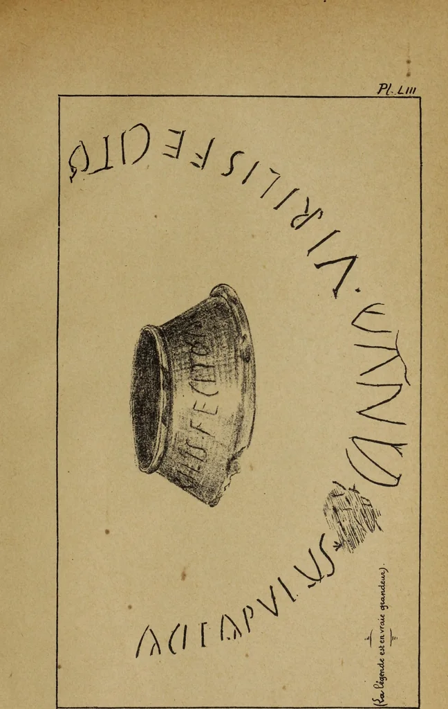 An illustration from Epigraphie romaine du Poitou & de la Saintonge, 1888, leaf 551
