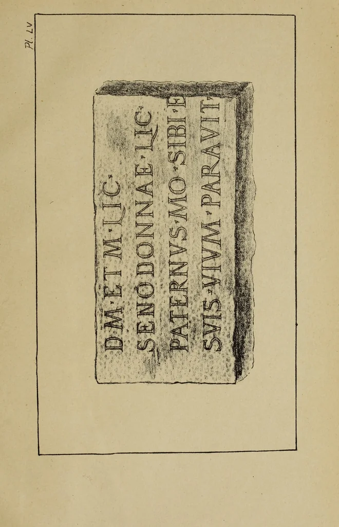 An illustration from Epigraphie romaine du Poitou & de la Saintonge, 1888, leaf 555