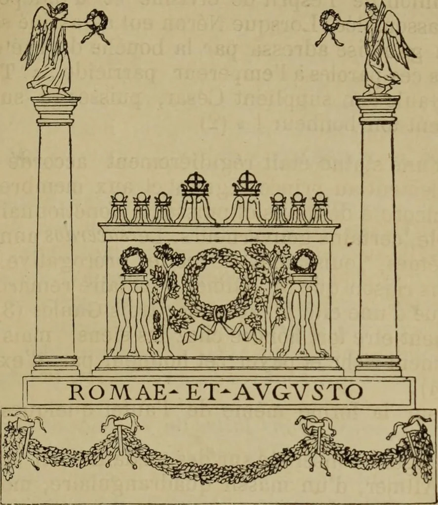 An illustration from Epigraphie romaine du Poitou & de la Saintonge, 1888, leaf 91