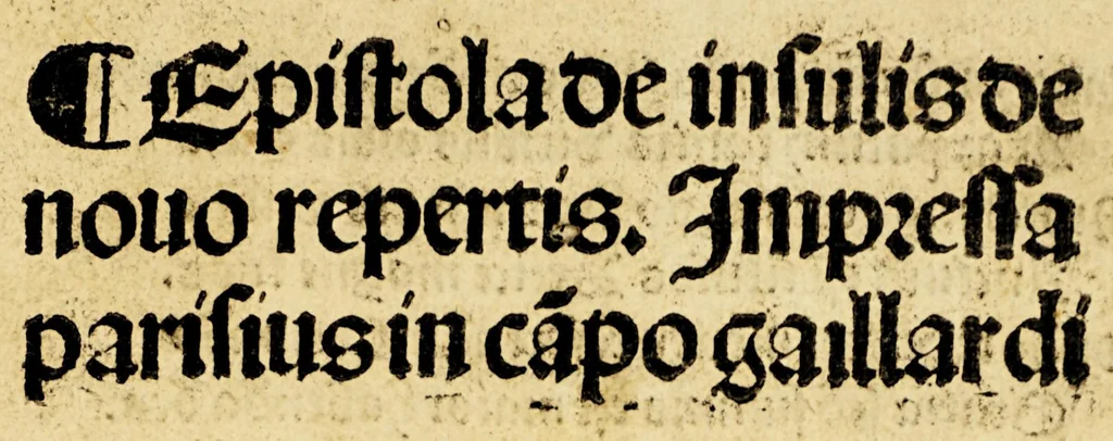 An illustration from Epistola de insulis de nouo repertis, leaf 7