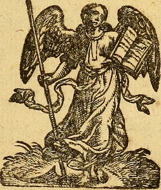 An illustration from Epistola ecclesiastarum, quos in Belgio remonstrantes vocant : ad exterarum ecclesiarum reformatos doctores, pastores, theologis, qua sententiam suam de praedestinatione & annexis ei capitibus exponunt, & enati aliquot ab hinc annis .., 1617, leaf 6