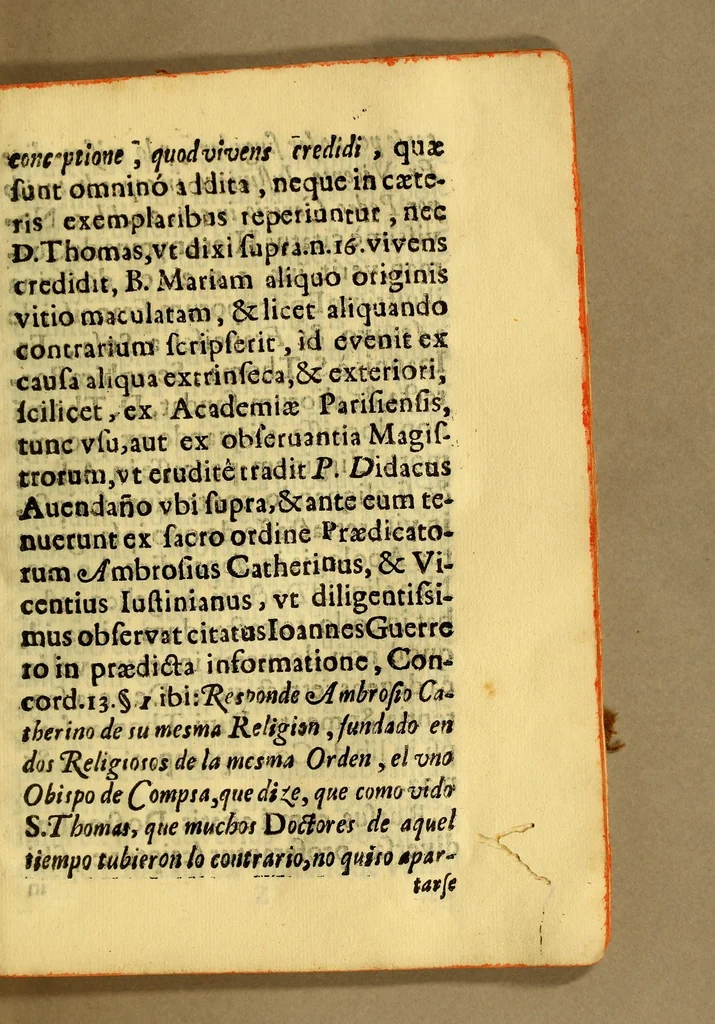 An illustration from Epistola gratificatoria, et quasi antidoralis D.D.D. Didaci Andres Rocha, criminum quaestoris, & iudicis in Regia Canecellaria Limana. : Pro responsione, et satisfactione alterius epistolae ab auctore acceptae, qua ipsum honorificauit illustrissimus princeps D. Fr. Payus de Ribera Mexicanus archiepiscopus, Nouae Hispaniae excellentissimus prorex. Ubi discutiuntur quaedam quasi erotemata, & problematicae disputationes circa immunitatem Deiparae â debito culpae in Adam, & circa immaturam huius quaestionis festinationem, impeditiuam negotij principalis circa immunitatem virginis à culpa originaria, 1677, leaf 91