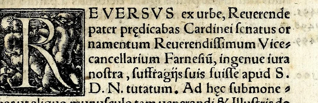An illustration from Epistola Iohan. Eckii theologi, de ratione studiorum suorũ : scripta anno M. D. XXXVIII., nunc uero primum aedita. Alia epistola de obitv Ioan. Eckii theologi, aduersus calumniã Viti Theodorici ecclesiastae Nornbergensis, 1543, leaf 7