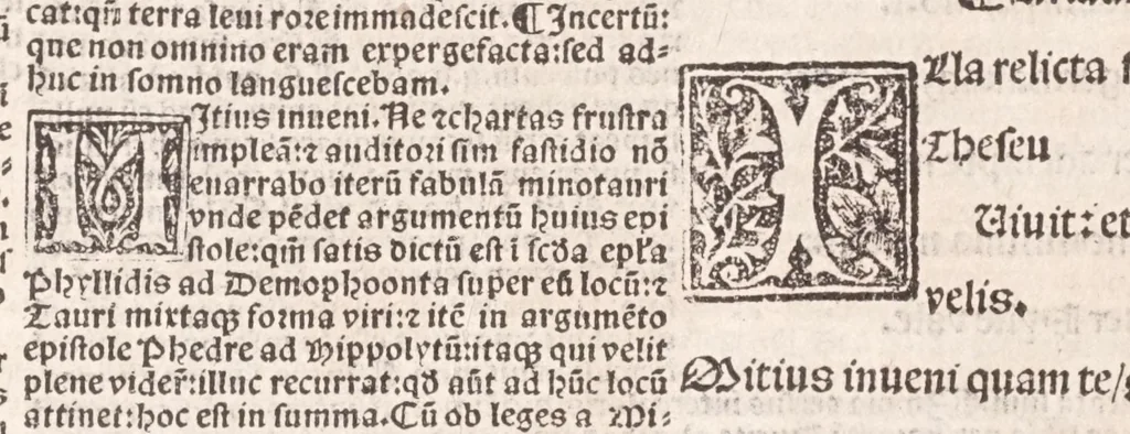 An illustration from Epistole Heroides Publii Ouidii Nasonis : dilgenti castgatione exculte, aptissimisq[ue] figuris ornate, 1536, leaf 106