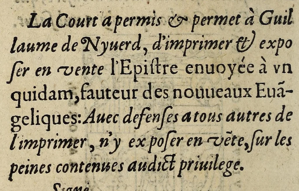 An illustration from Epistre enuoyée à vn quidam fauteur des nouueaux euangeliques. En laquelle est clairement monstré que hors l'Eglise catholique n'y a nul salut., 1561, leaf 8