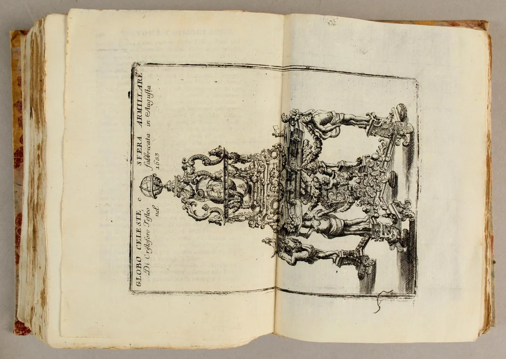 An illustration from Epitome cosmografica, o Compendiosa introduttione all'astronomia, geografia, & idrografia, : per l'uso, dilucidatione, e fabbrica delle sfere, globi, planisferj, astrolabj, e tavole geografiche, e particolarmente degli stampati, e spiegati nelle publiche lettioni, 1693, leaf 409