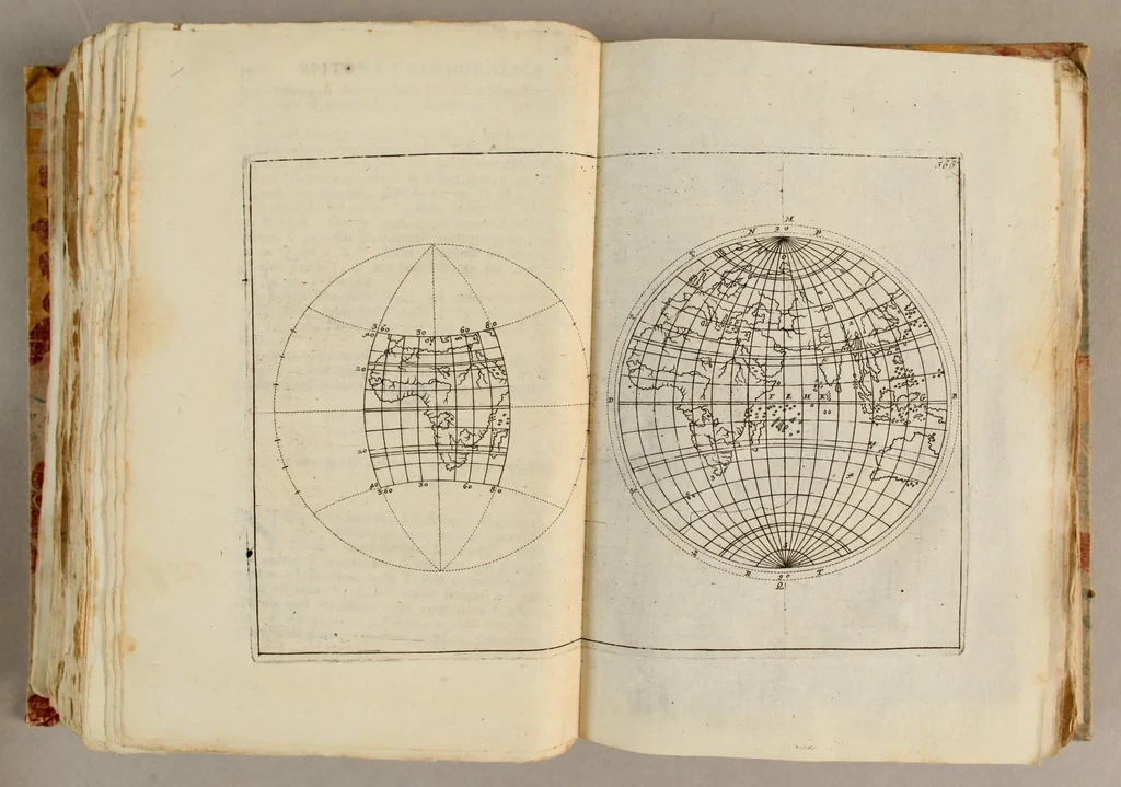 An illustration from Epitome cosmografica, o Compendiosa introduttione all'astronomia, geografia, & idrografia, : per l'uso, dilucidatione, e fabbrica delle sfere, globi, planisferj, astrolabj, e tavole geografiche, e particolarmente degli stampati, e spiegati nelle publiche lettioni, 1693, leaf 447