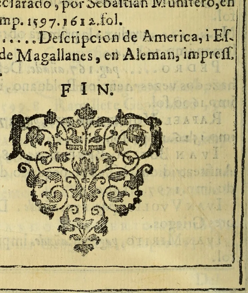 An illustration from Epitome de la biblioteca oriental i occidental, nautica i geografica., 1629, leaf 288