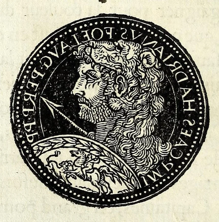 An illustration from Epitome dv thresor des antiqvitez, c'est à dire, Pourtraits des vrayes medailles des empp. tant d'Orient que d'Occident, 1553, leaf 112