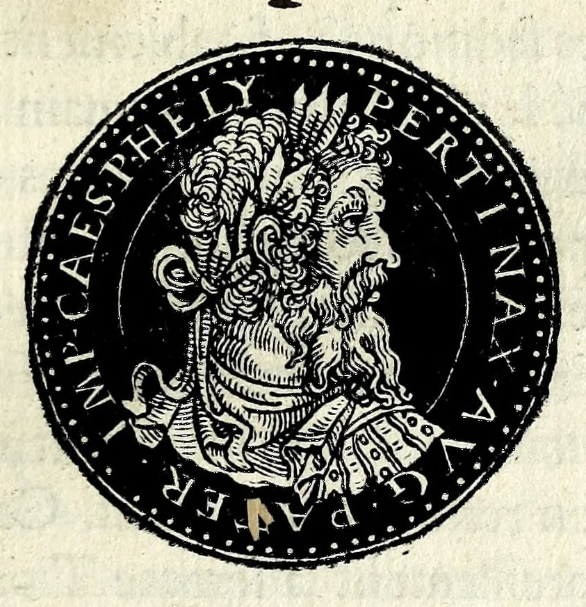 An illustration from Epitome dv thresor des antiqvitez, c'est à dire, Pourtraits des vrayes medailles des empp. tant d'Orient que d'Occident, 1553, leaf 135