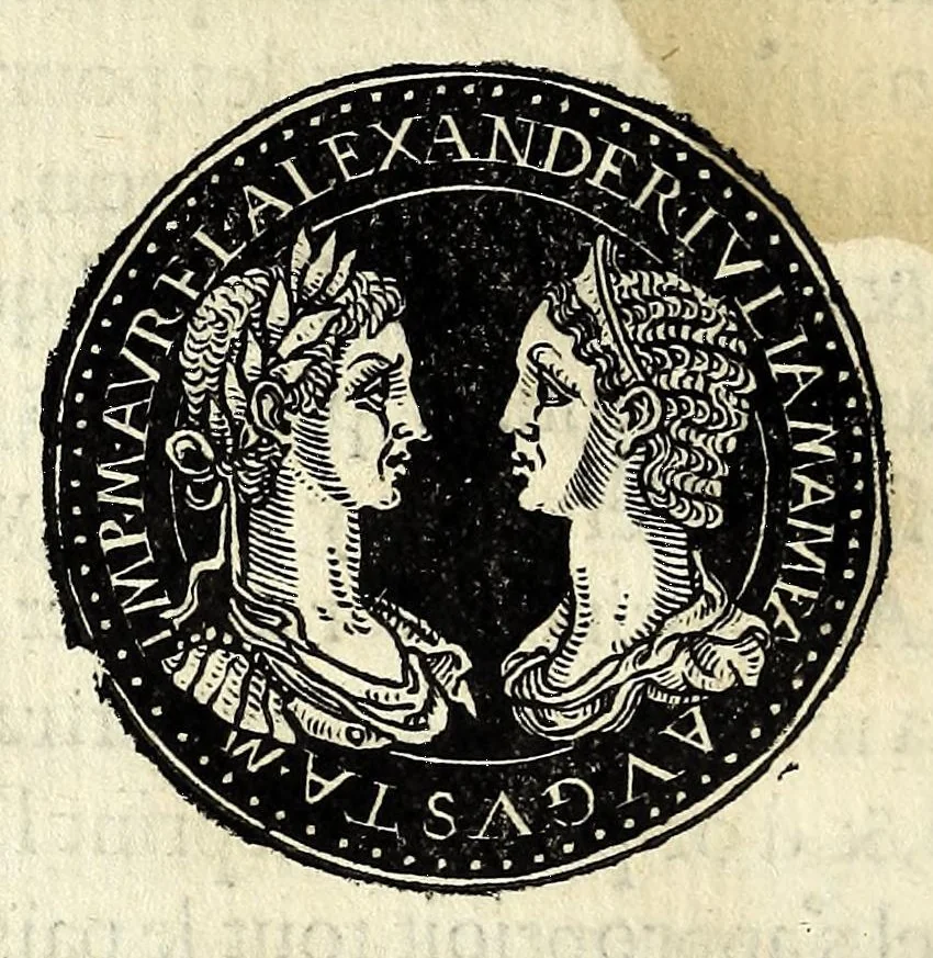 An illustration from Epitome dv thresor des antiqvitez, c'est à dire, Pourtraits des vrayes medailles des empp. tant d'Orient que d'Occident, 1553, leaf 166