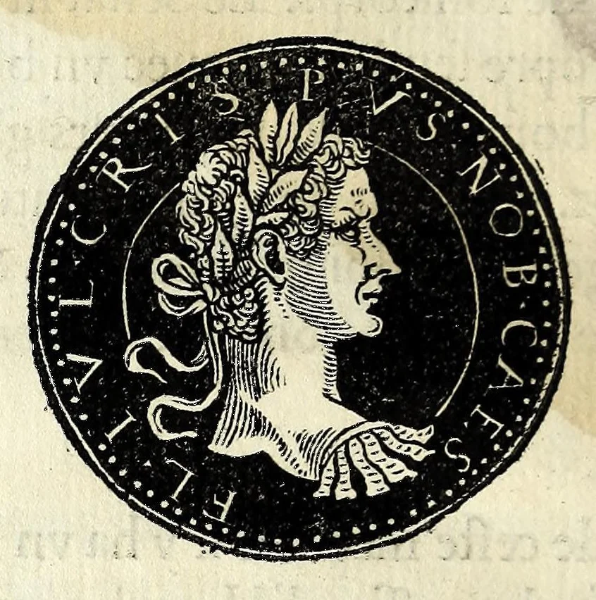 An illustration from Epitome dv thresor des antiqvitez, c'est à dire, Pourtraits des vrayes medailles des empp. tant d'Orient que d'Occident, 1553, leaf 218