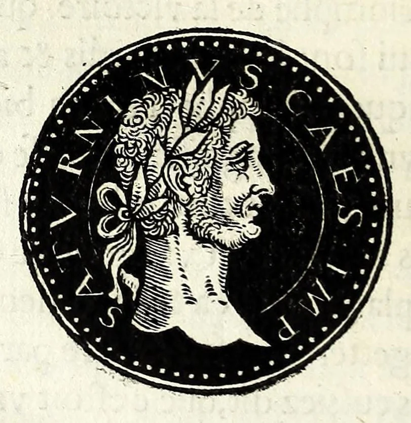 An illustration from Epitome dv thresor des antiqvitez, c'est à dire, Pourtraits des vrayes medailles des empp. tant d'Orient que d'Occident, 1553, leaf 226