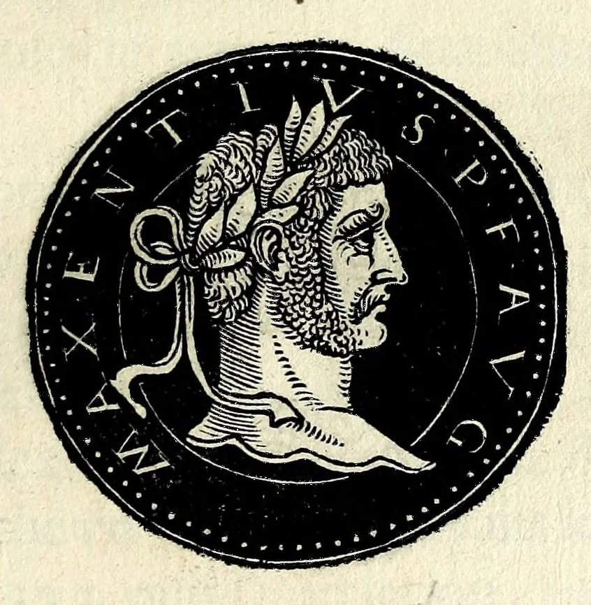 An illustration from Epitome dv thresor des antiqvitez, c'est à dire, Pourtraits des vrayes medailles des empp. tant d'Orient que d'Occident, 1553, leaf 245
