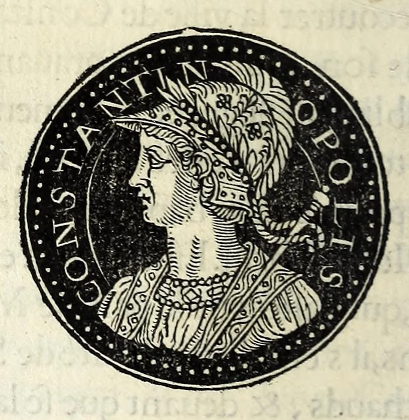 An illustration from Epitome dv thresor des antiqvitez, c'est à dire, Pourtraits des vrayes medailles des empp. tant d'Orient que d'Occident, 1553, leaf 250