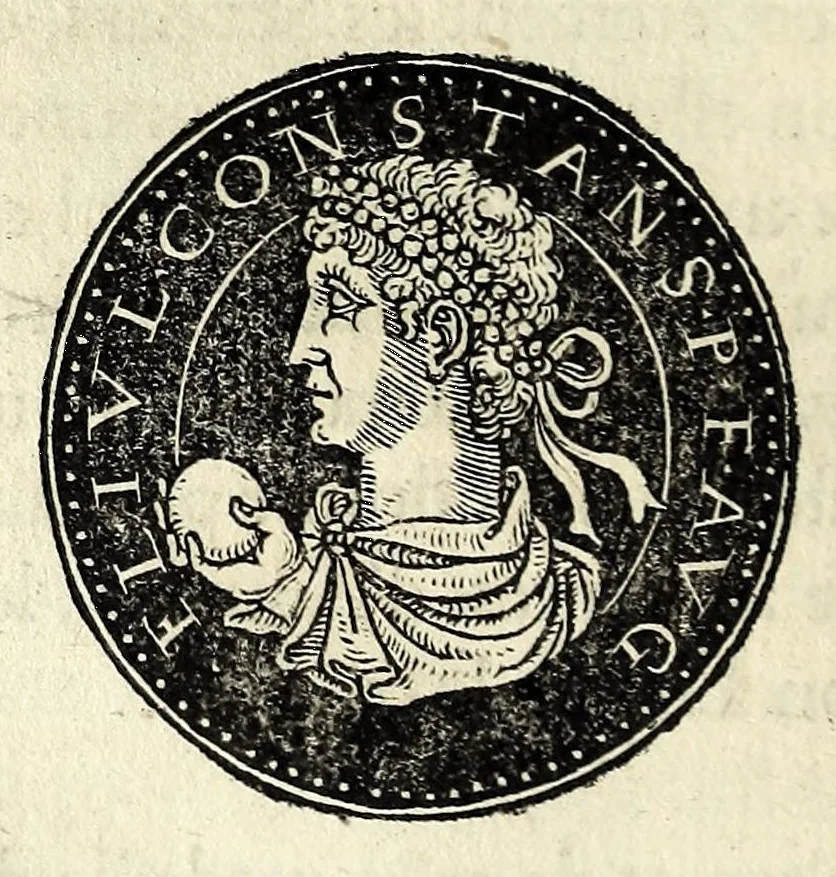 An illustration from Epitome dv thresor des antiqvitez, c'est à dire, Pourtraits des vrayes medailles des empp. tant d'Orient que d'Occident, 1553, leaf 254