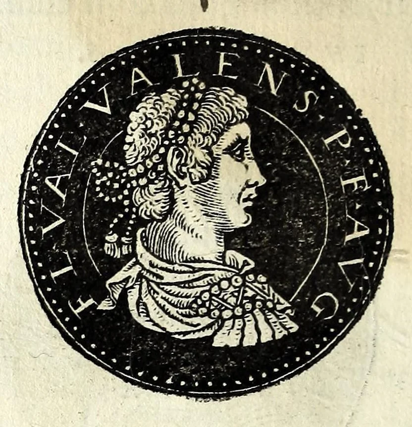An illustration from Epitome dv thresor des antiqvitez, c'est à dire, Pourtraits des vrayes medailles des empp. tant d'Orient que d'Occident, 1553, leaf 268