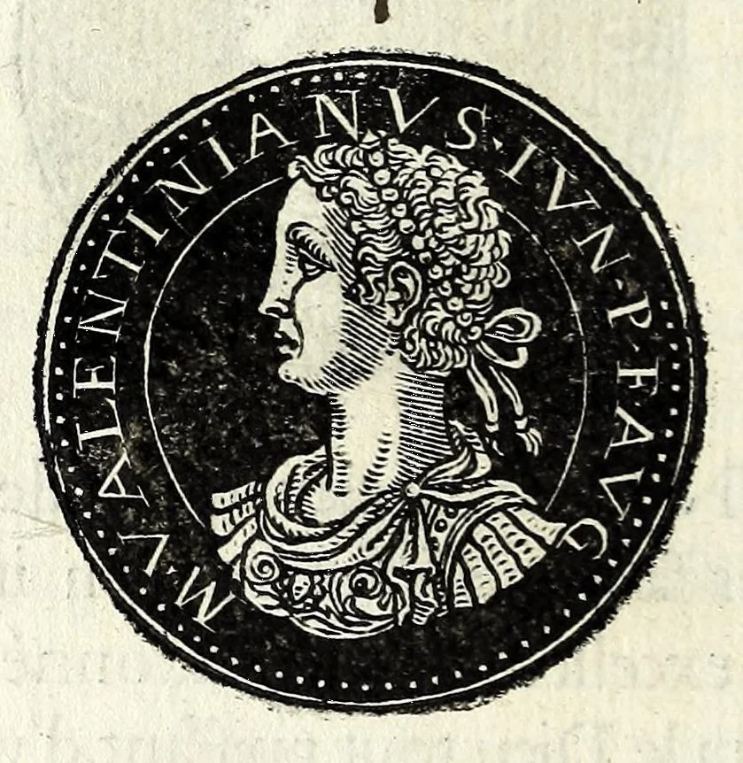 An illustration from Epitome dv thresor des antiqvitez, c'est à dire, Pourtraits des vrayes medailles des empp. tant d'Orient que d'Occident, 1553, leaf 272