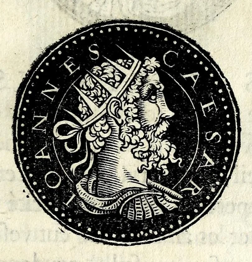 An illustration from Epitome dv thresor des antiqvitez, c'est à dire, Pourtraits des vrayes medailles des empp. tant d'Orient que d'Occident, 1553, leaf 285