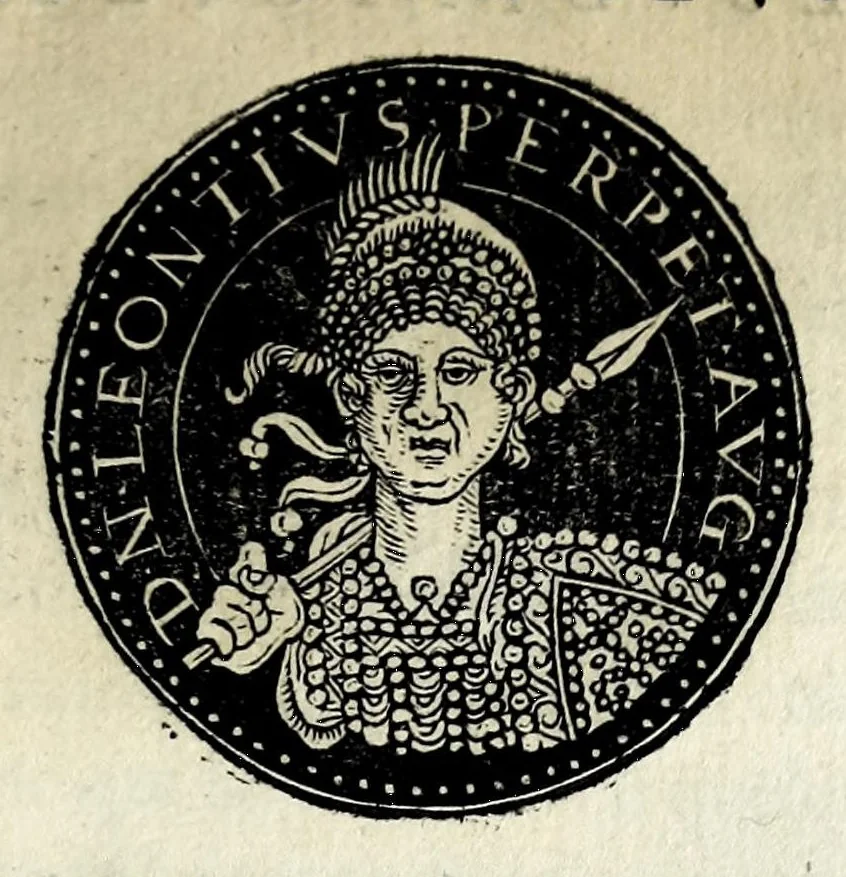An illustration from Epitome dv thresor des antiqvitez, c'est à dire, Pourtraits des vrayes medailles des empp. tant d'Orient que d'Occident, 1553, leaf 315