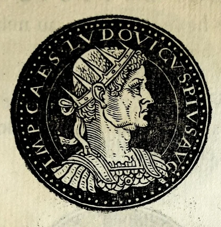An illustration from Epitome dv thresor des antiqvitez, c'est à dire, Pourtraits des vrayes medailles des empp. tant d'Orient que d'Occident, 1553, leaf 329