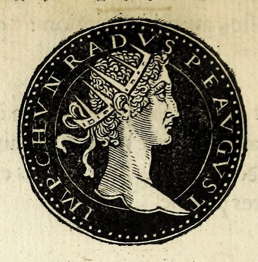 An illustration from Epitome dv thresor des antiqvitez, c'est à dire, Pourtraits des vrayes medailles des empp. tant d'Orient que d'Occident, 1553, leaf 362
